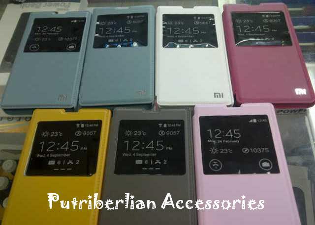 FLIPCOVER VIEW KULIT XIAOMI Mi3, Mi4, RedMi 1S dan RedMi Note