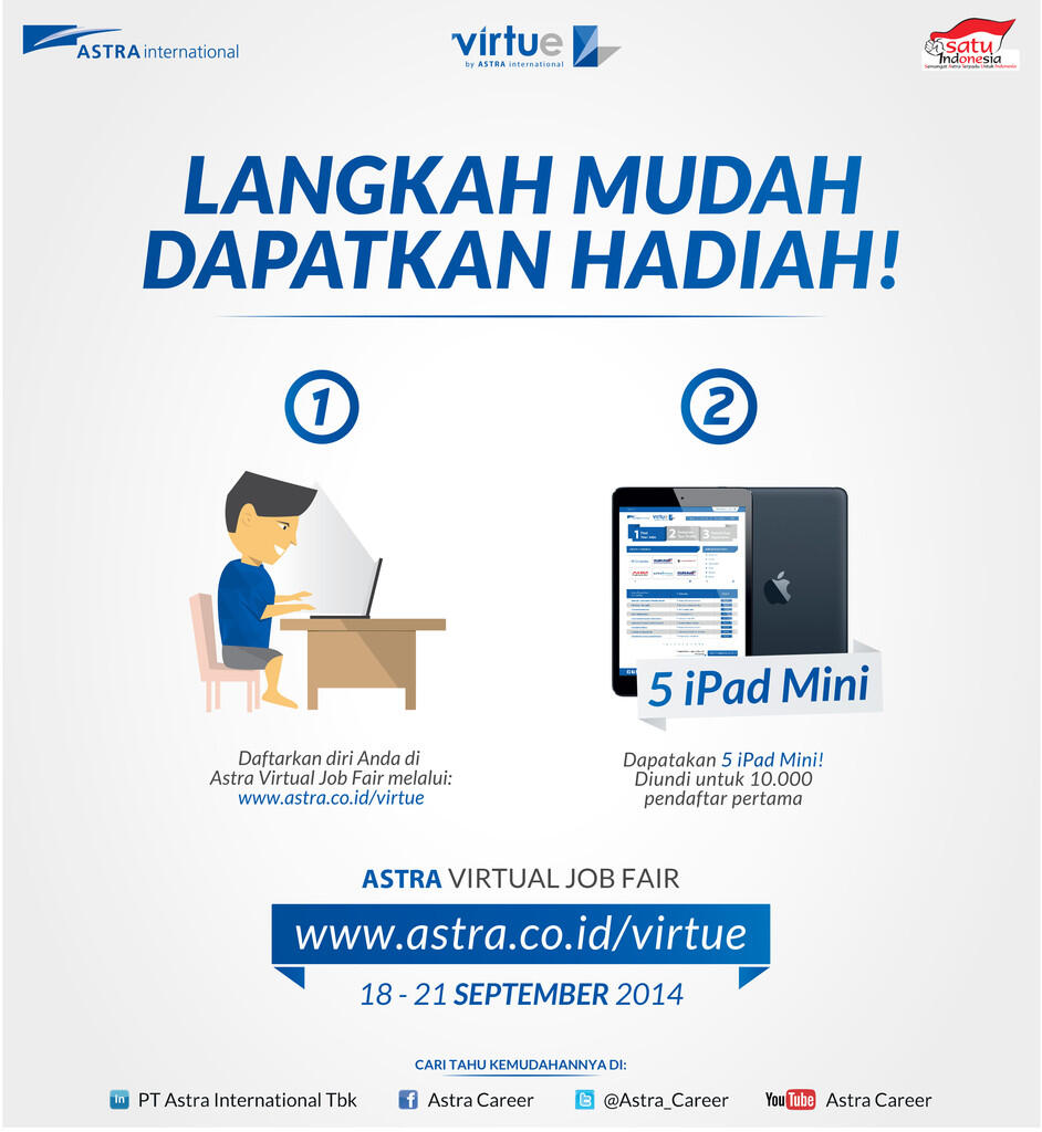 &#91;MASUK GAN&#93; Astra Virtual Job Fair, tidak perlu antre dan gratis! 