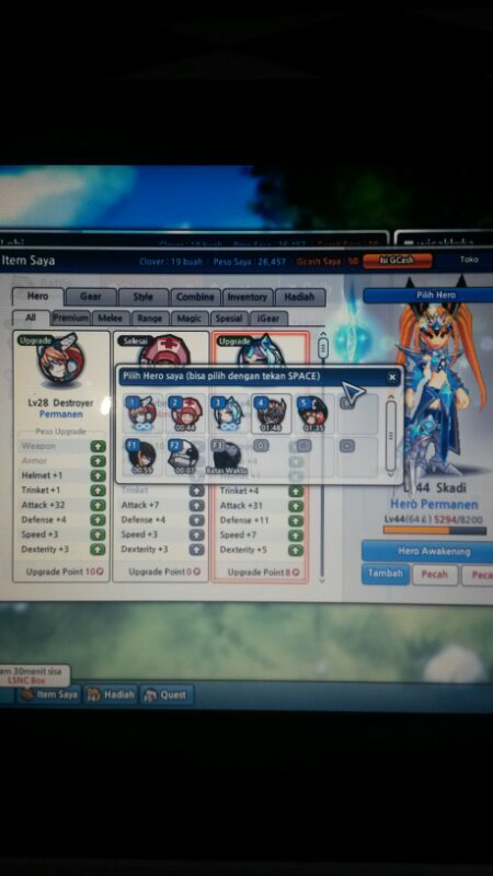 Jual ID Lost Saga CPT kelas 1
