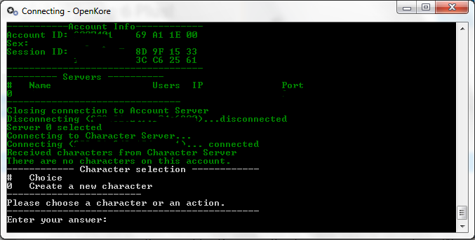 Recvpacket auth response failed. 1146 Ошибка MYSQL. Update MYSQL cmd. Openkore Post install settings.