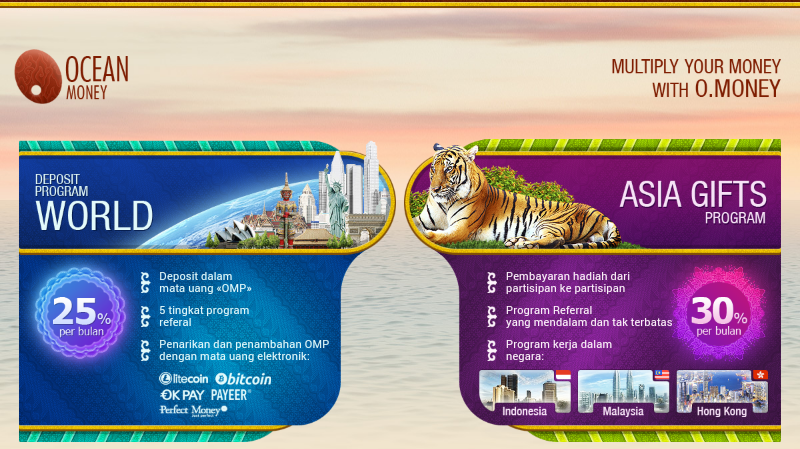 ★★★ OCEANMONEY||Profit 30% per bulan + RCB 100%|| Moneygame ex CRO MMM ★★★