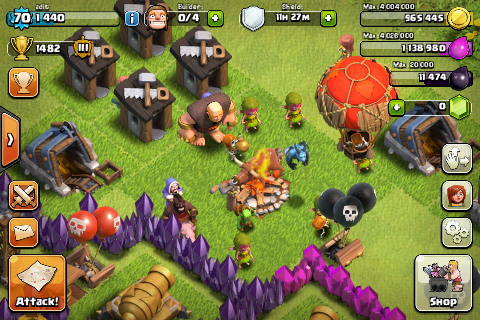 id clash of clan lv 70 th 8 max lev