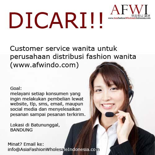 Loker Customer Relation Perusahaan Fashion di Bandung
