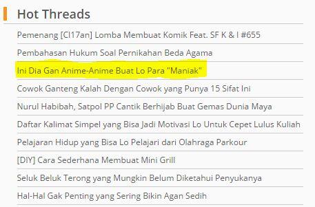 Ini Dia Gan Anime-Anime Buat Lu Para &quot;Maniak&quot;!