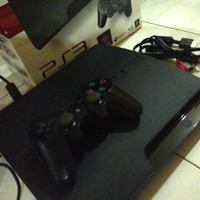 Jual PS3 Slim OFW - Black - 160GB - Lengkap - Surabaya