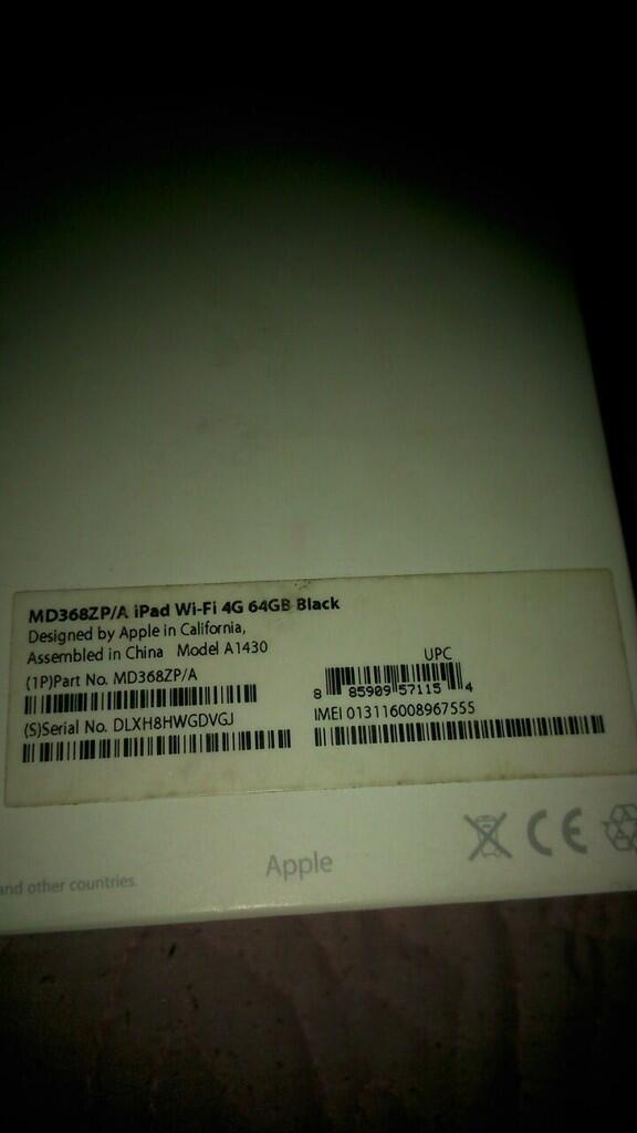 Ipad 3 64gb Cellular 3g / 4g + Wifi Black Lengkap Mulus Ada Bonusnya