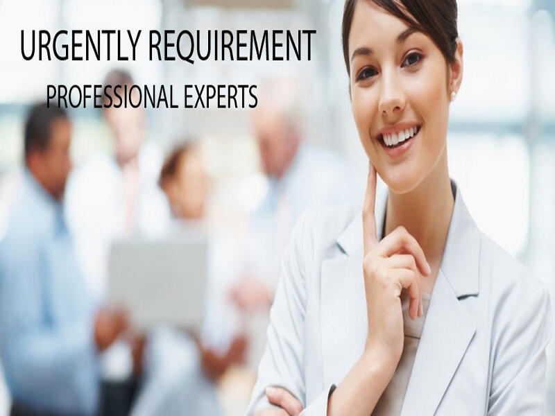 Urgently Required : Professional Experts