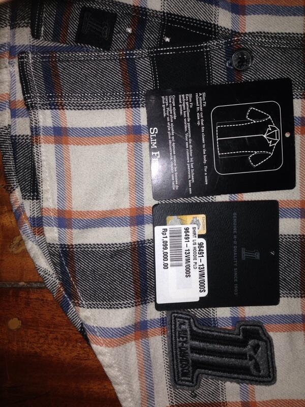 Kemeja hoodie harley davidson kotak kotak original