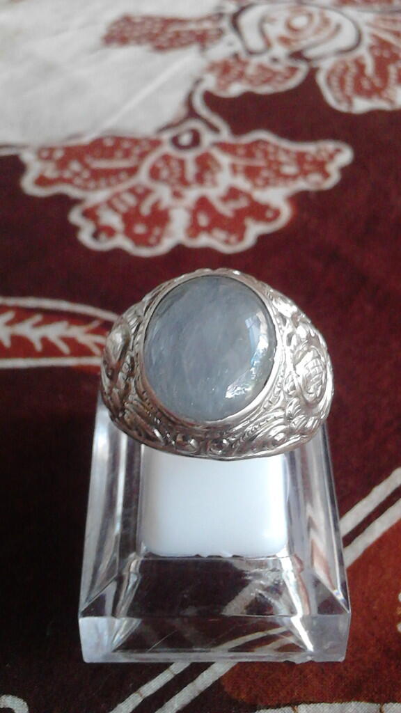 cincin batu Blue star sapphire with memo menawan