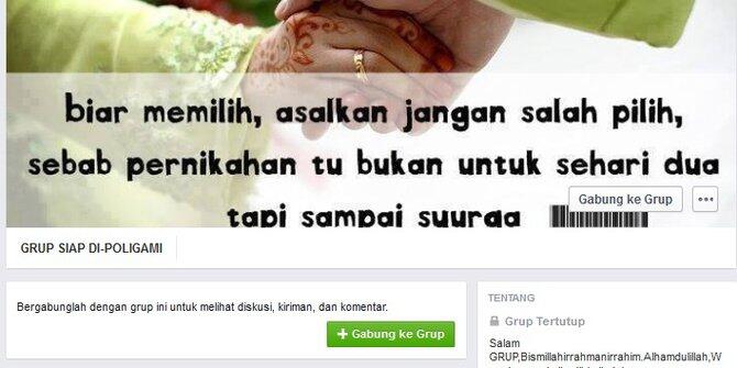 &#91;Jones Bertambah...&#93; Ada grup Siap Di-Poligami di FB, membernya 33 ribu