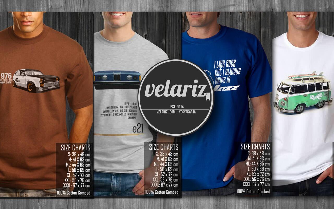 Terjual Kaos Velariz Desain Otomotif Kualitas Distro Untuk Komunitas