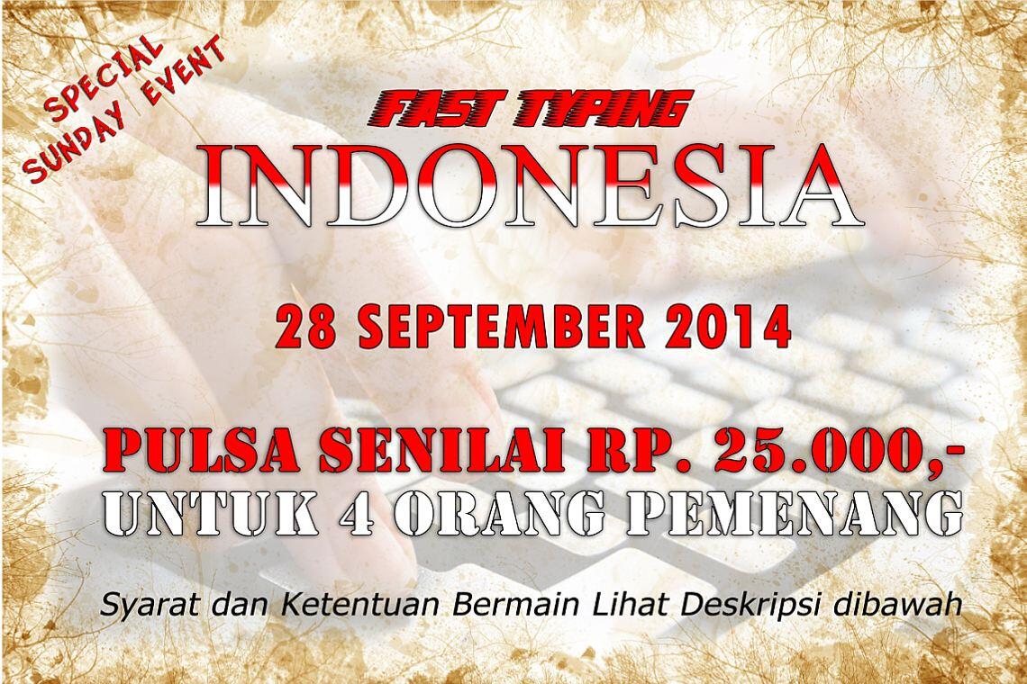 Kompetisi mengetik berhadiah pulsa :)