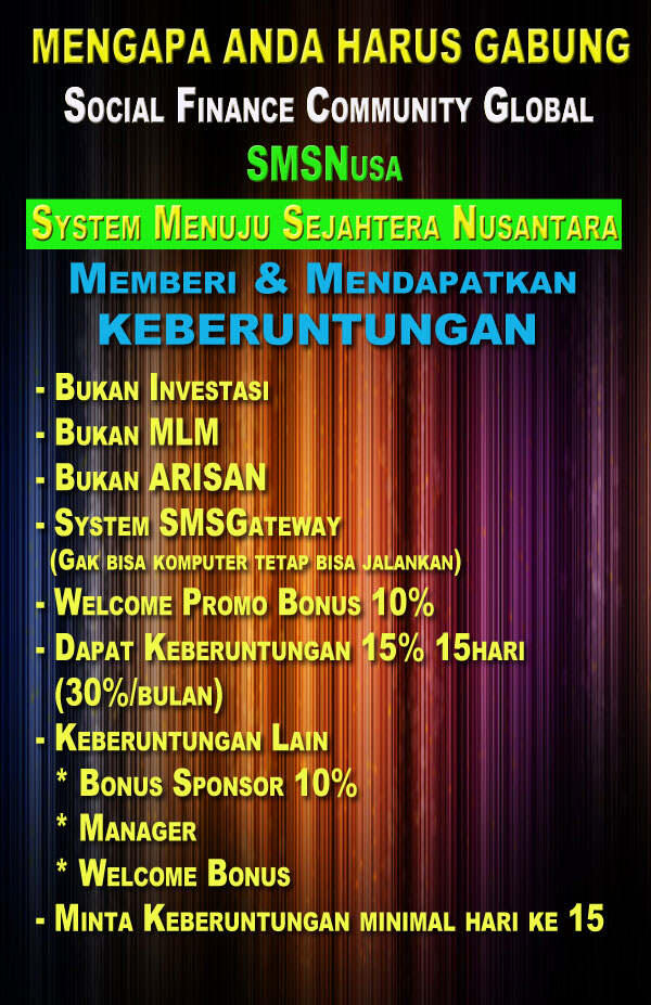 &#91;Darkskyinfinity&#93; SMS NUSA | Financial Revolution profit up to 100% 
