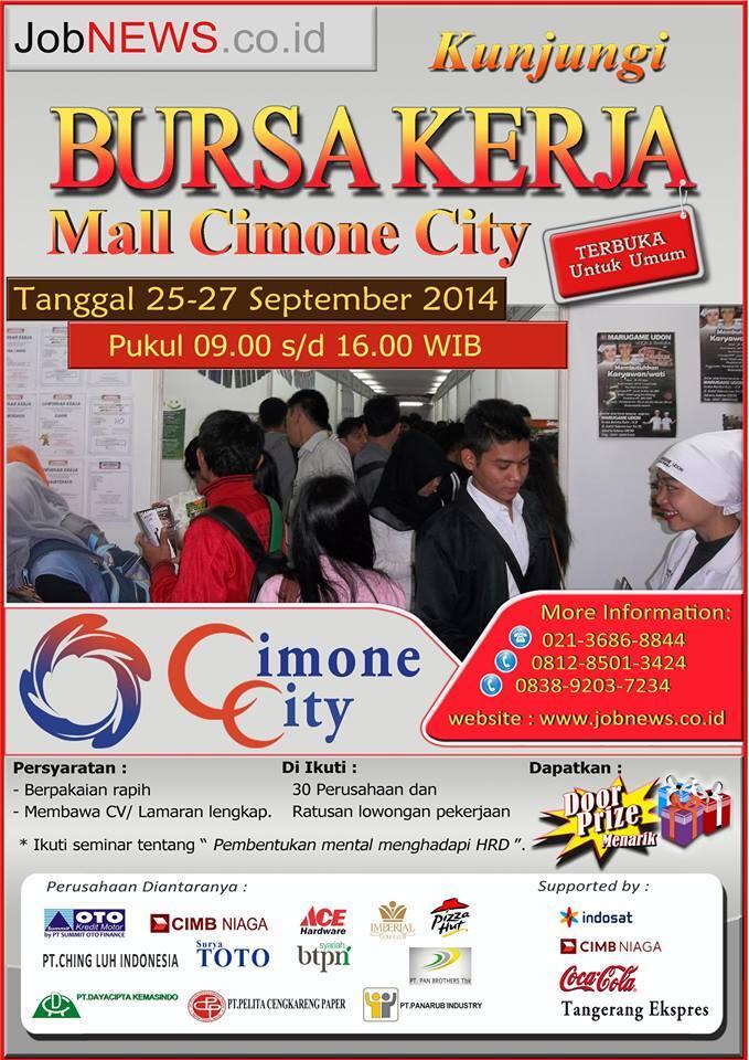Info bwt agan/sista yg butuh kerjaan korwil Tangerang ni