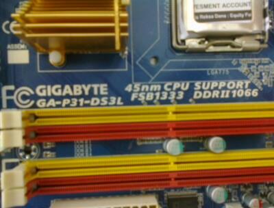 Mobo intel GigaByte P31-DS3L/P43-ES3G/EP45-DS3L LGA775 FullSolid Capasitors (Bandung)