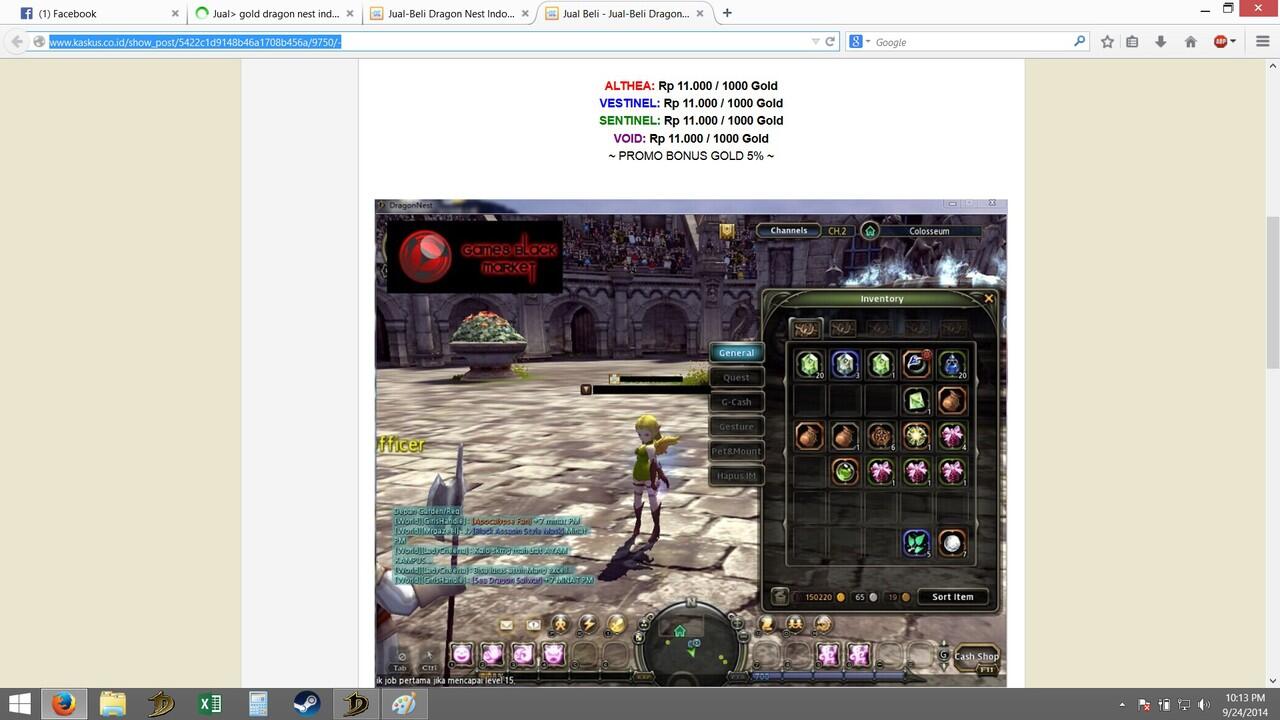 PENCURIAN/HACK ID GAME DRAGON NEST INDONESIA. id: gabrush