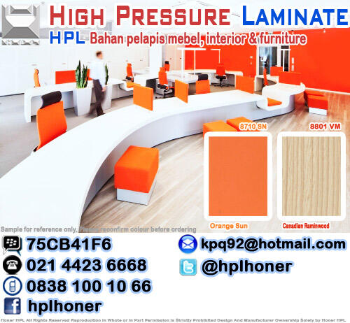 Bank Interior HPL Office Modern Formika Furniture Mebel Partisi Kantor
