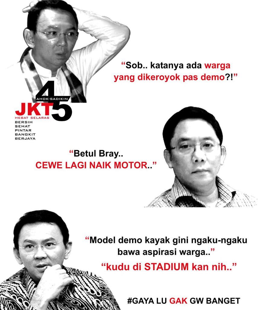 AHOK SADIKIN PUNYA CATATAN DEMO JAKARTA 240914