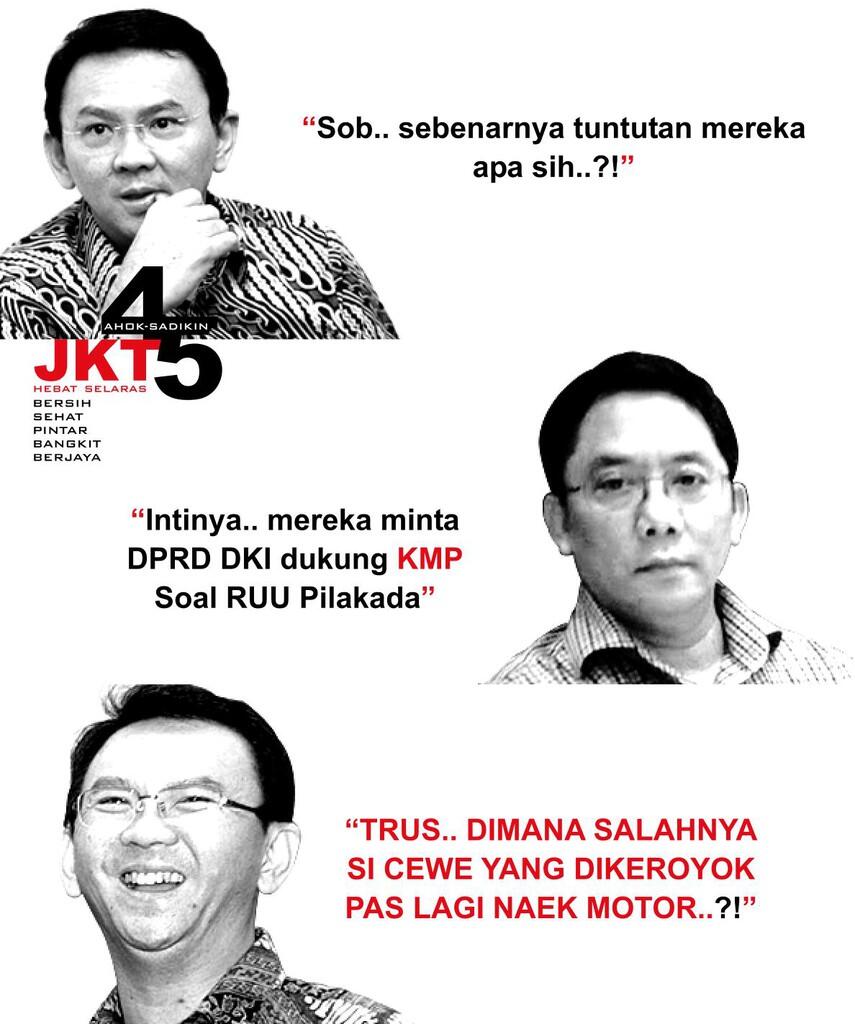 AHOK SADIKIN PUNYA CATATAN DEMO JAKARTA 240914