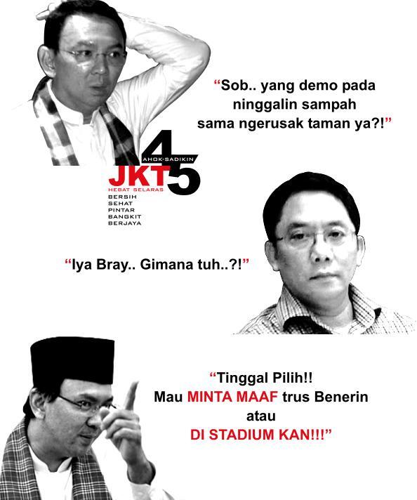 AHOK SADIKIN PUNYA CATATAN DEMO JAKARTA 240914