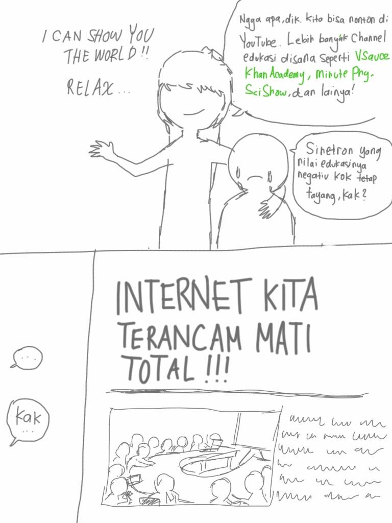 &#91;Artwork; Comic&#93; Pertelevisian Indonesia dan Internet mati 