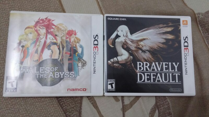 3ds xL pokemon edition & game tales of abyss & bravely default