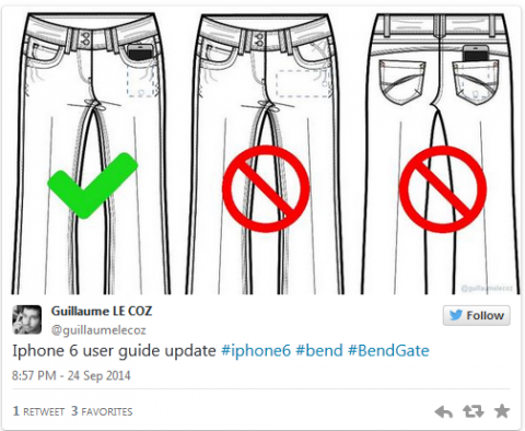 #Bendgate, Bengkoknya iPhone 6 Jadi Lelucon di Internet