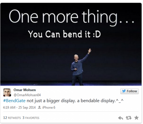 #Bendgate, Bengkoknya iPhone 6 Jadi Lelucon di Internet