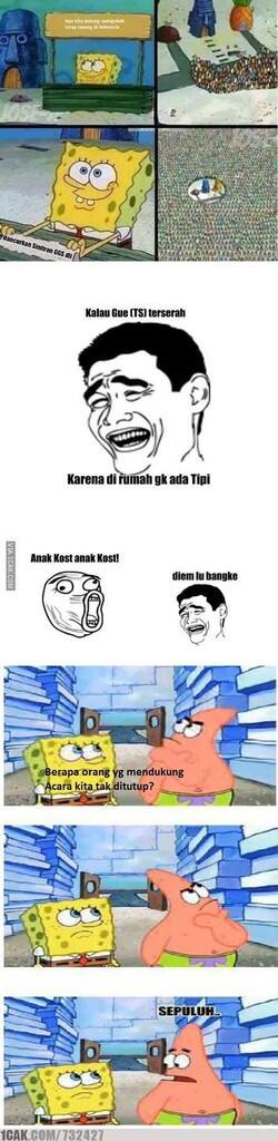 Meme - Terima Kasih Spongebob dan #savemychildhood 