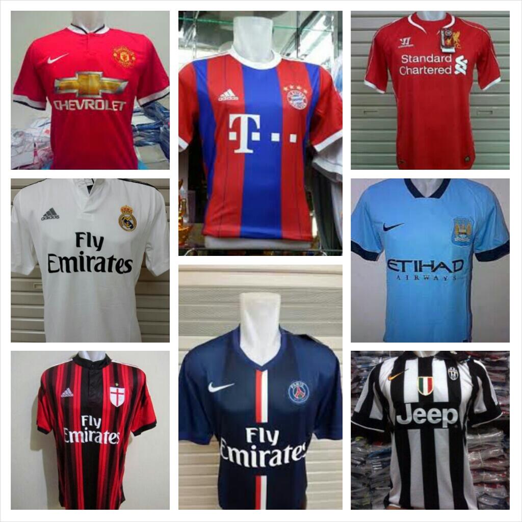 Kaos BOLA Jersey GRADE ORI Timnas Dunia Dan KLUB EROPA Season 2014-2015 