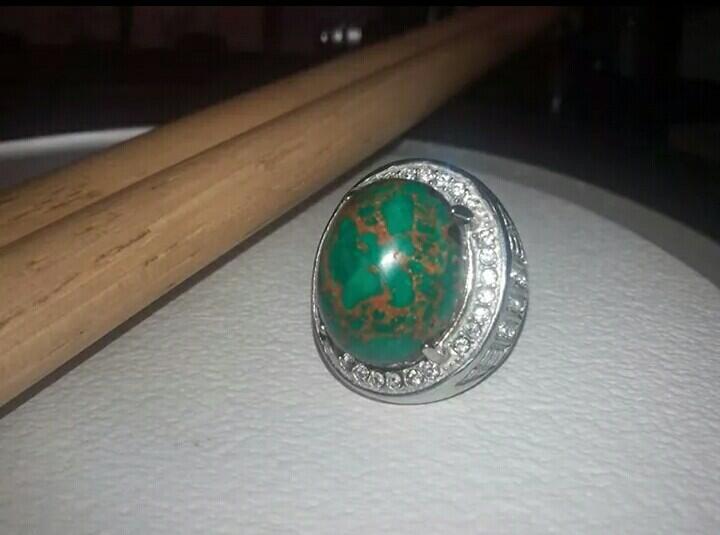 batu cincin pirus langka, king of persia urat emas murah