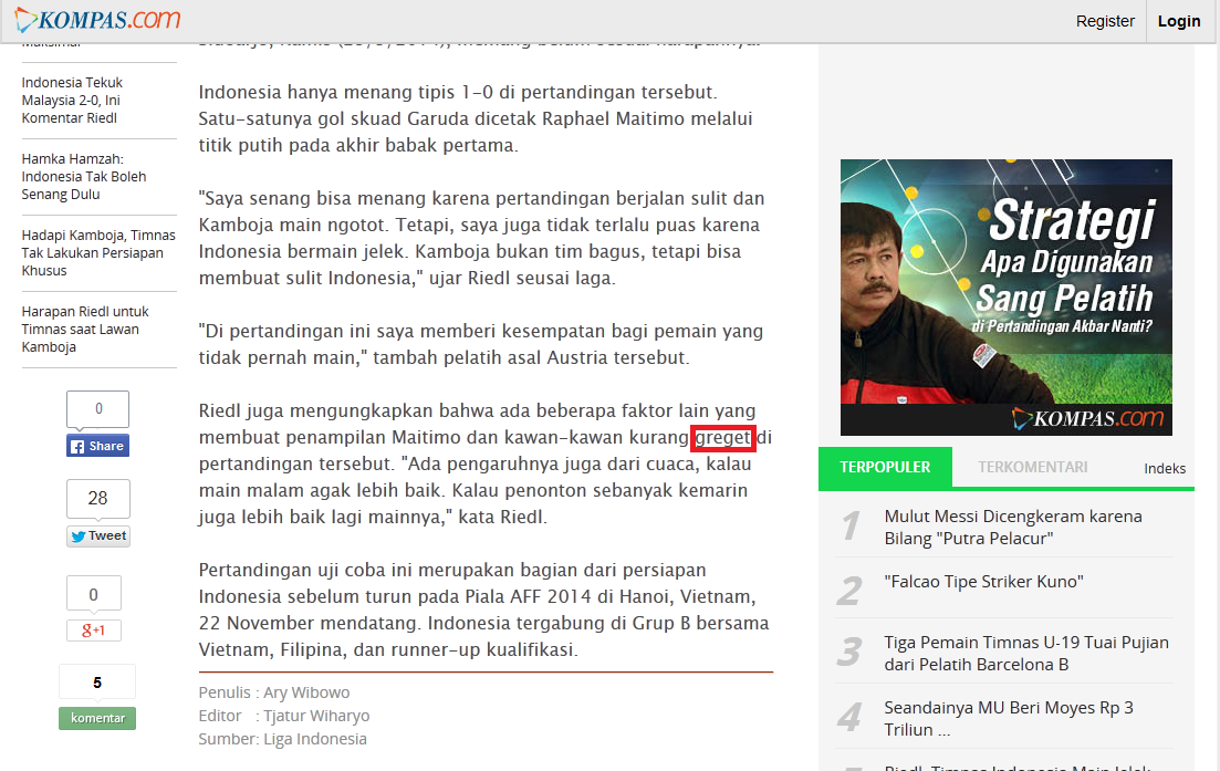 Pelatih TimNas Indonesia juga kaskuser ..?