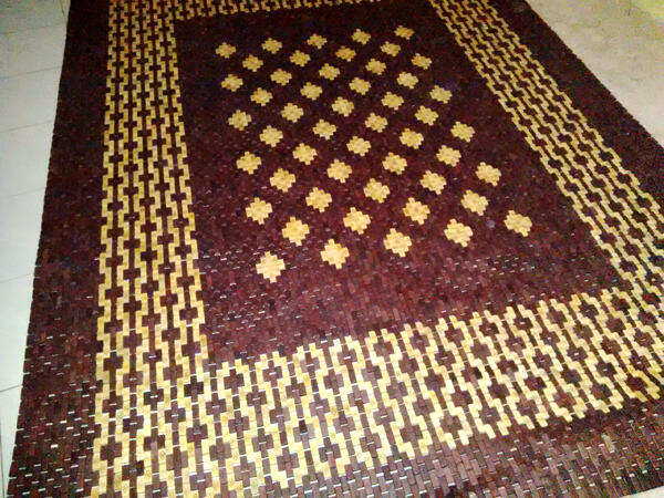 Jual lampit karpet tikar kayu jati  unik etnik estetik 