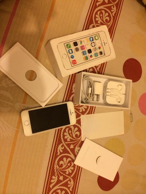 iphone 5s silver 16gb mulus lus fullset malang