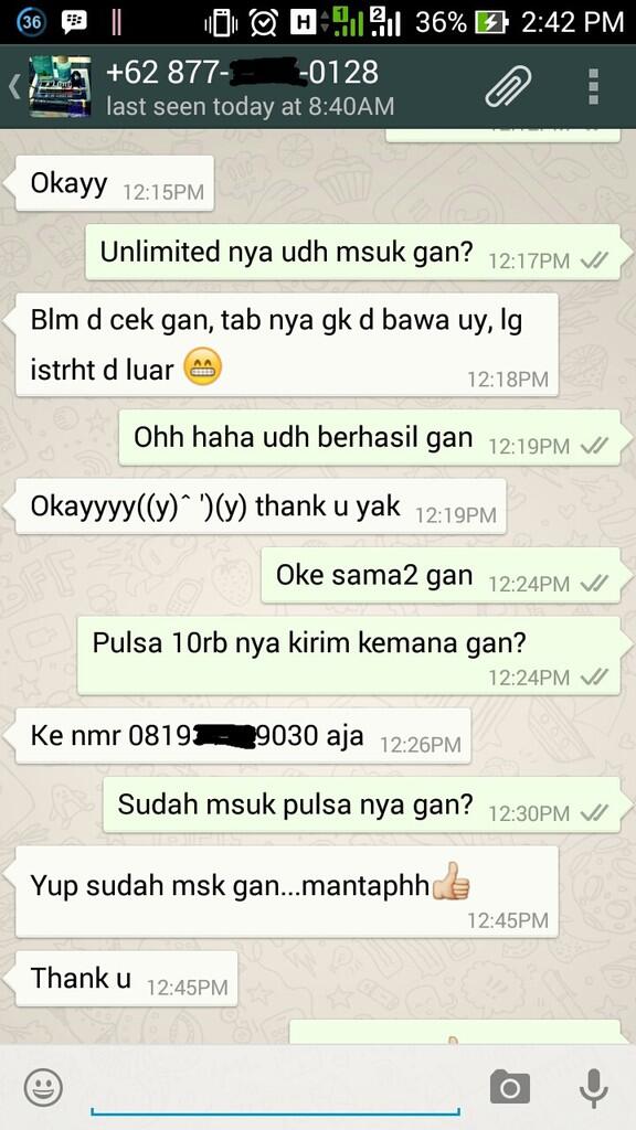 Inject/Tembak Paket Internet XL, INDOSAT, Telkomsel, Axis Bandung Murah