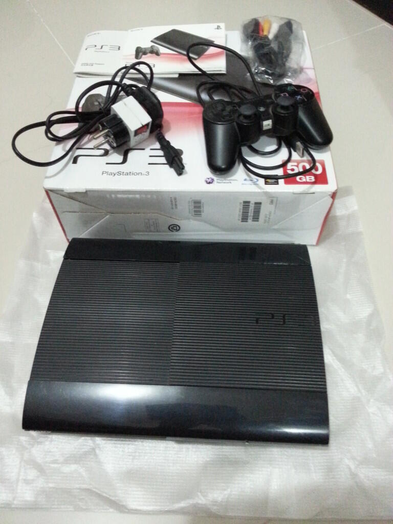 ps3 superslim / super slim ofw 500gb fullset mulus + BD