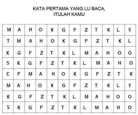 KATA PERTAMA YANG LU BACA, ITULAH KAMU