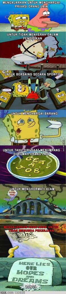 Meme - Terima Kasih Spongebob dan #savemychildhood 