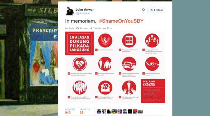 #ShameOnYouSBY, Kekecewaan Tweeple pada RUU Pilkada di Linimasa