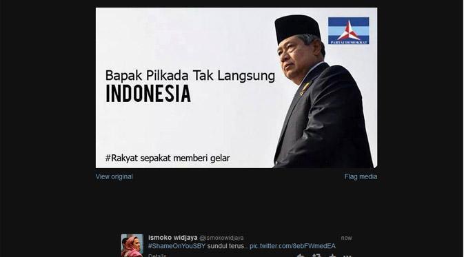 #ShameOnYouSBY, Kekecewaan Tweeple pada RUU Pilkada di Linimasa