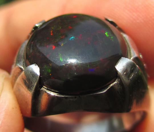 KALIMAYA BLACK SOLID KEMBANG LENGKAP ..CINCIN PERAK