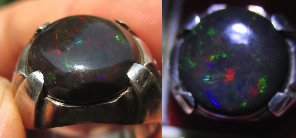 KALIMAYA BLACK SOLID KEMBANG LENGKAP ..CINCIN PERAK