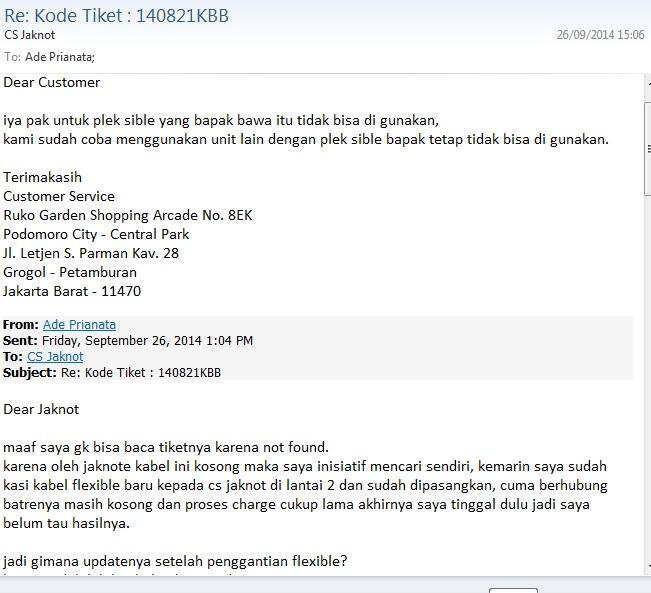 Tablet Ainol dari Jakarta Notebook dengan after sales mengecewakan