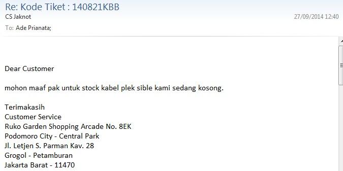 Tablet Ainol dari Jakarta Notebook dengan after sales mengecewakan