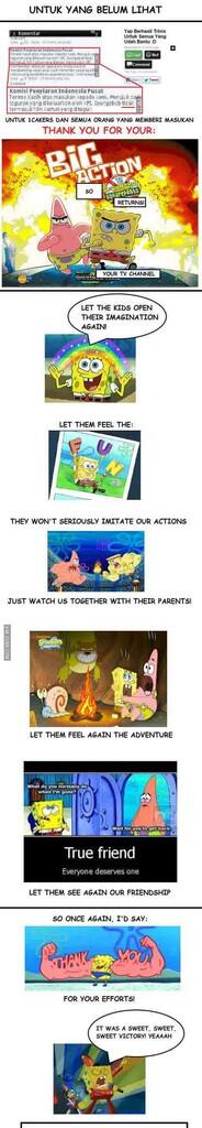 Meme - Terima Kasih Spongebob dan #savemychildhood 