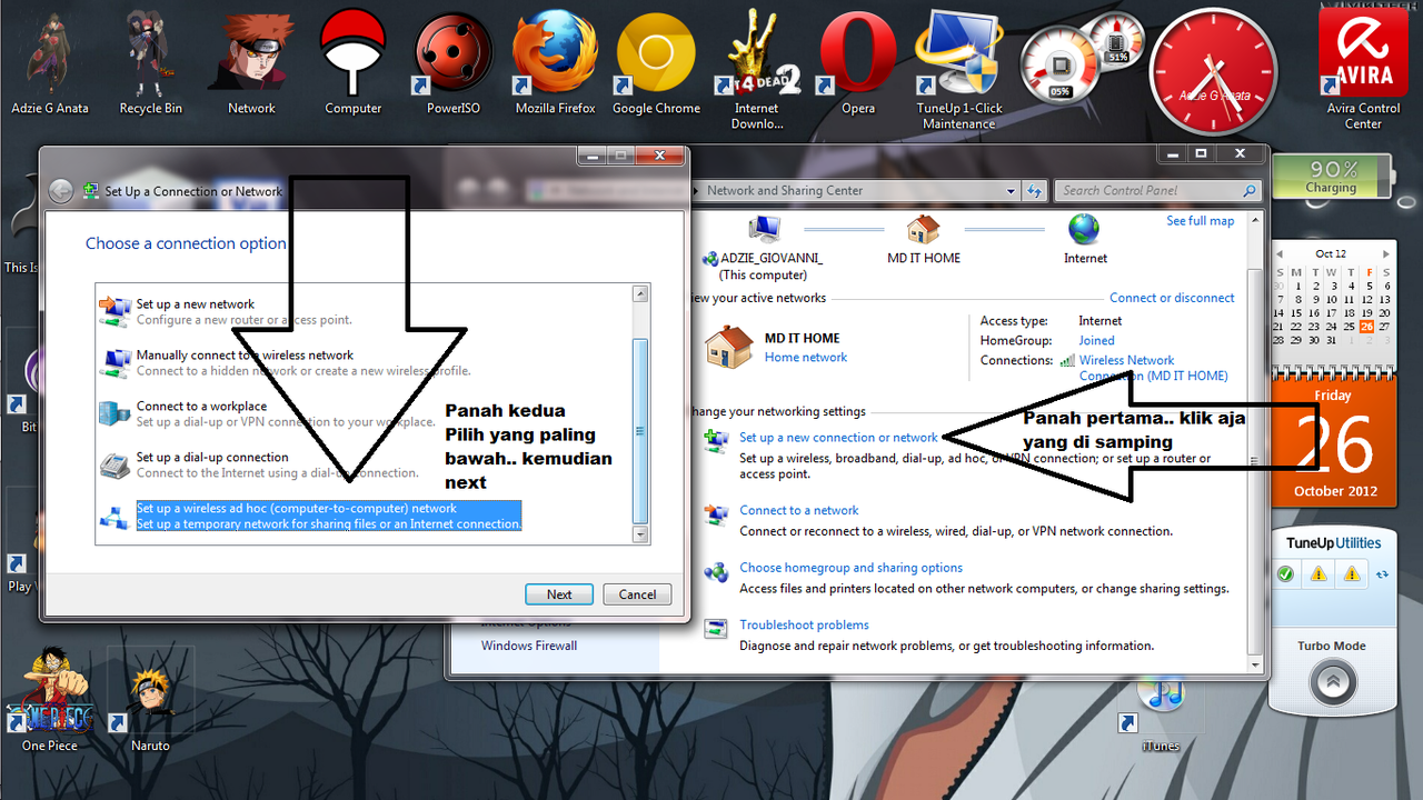 cara koneksi antar laptop untuk windows 7