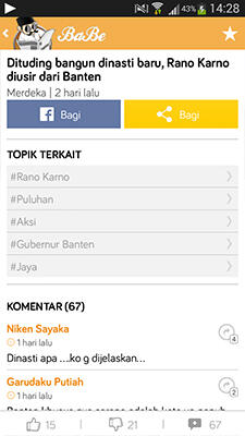 BaBe, Aplikasi Berita di Android Paling Komplit