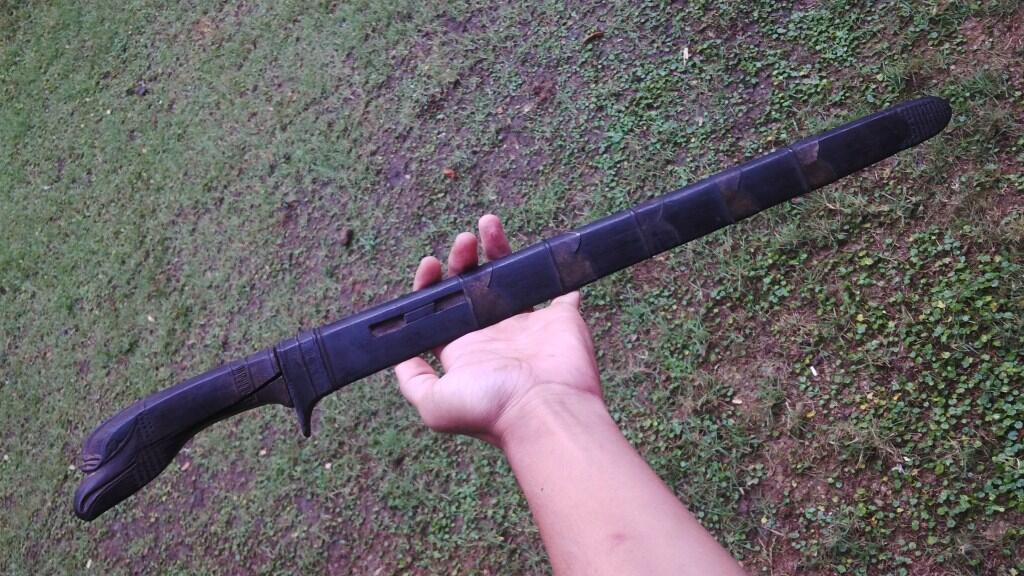 Pedang Golok Sumedang Sepuh Hulu Motif Burung