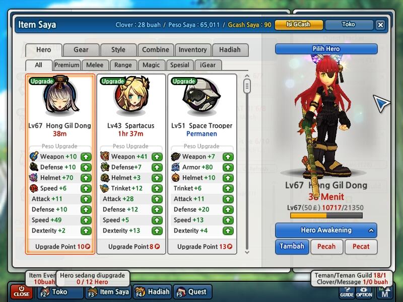 Jual Char Lost Saga CMD 300K