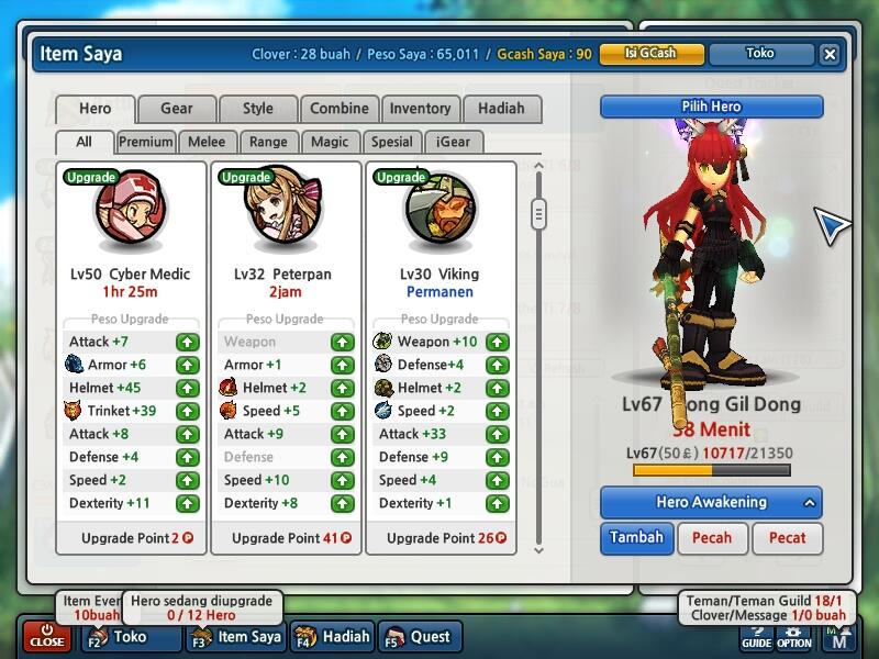 Jual Char Lost Saga CMD 300K
